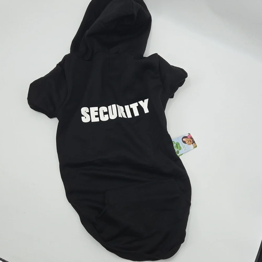 Security Black Dog Hoodie NWT